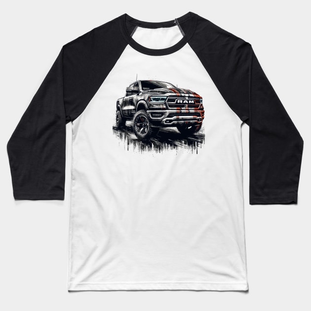 Dodge Ram 1500 Baseball T-Shirt by Vehicles-Art